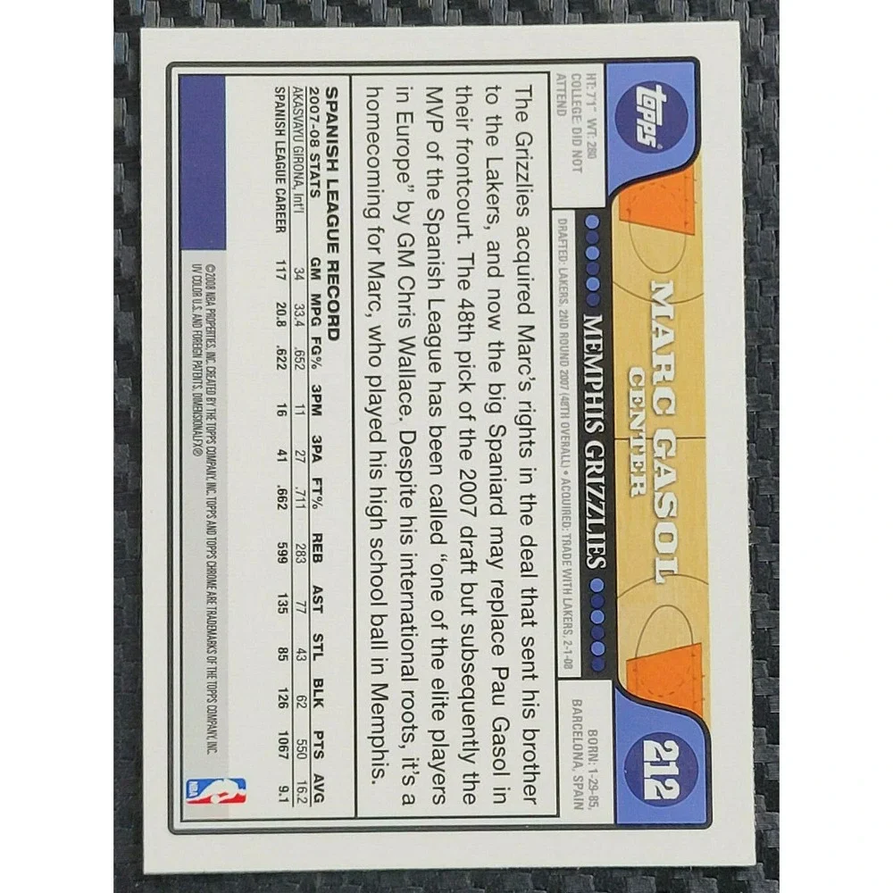 2008-09 TOPPS‎ CHROME - MARC GASOL - ROOKIE